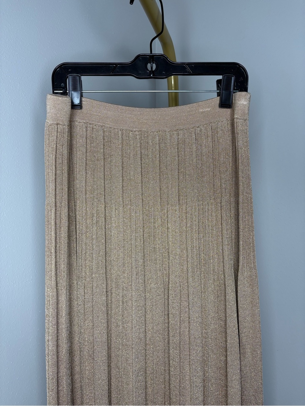 Zimmermann Shimmer Pleated Maxi Skirt in Champagne Gold - Picture 3 of 4